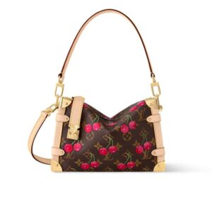 Louis Vuitton X Takashi Murakami Monogram Cerise Side Trunk MM Brown 21Cm M14278