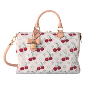 Louis Vuitton X Takashi Murakami Monogram Cerise Speedy 30 White 30Cm