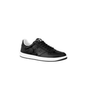 Louis Vuitton Rivoli Sneaker Monogram Metallic Canvas Black For Men 1A9FGZ