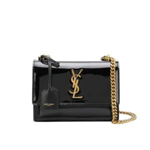 Saint Laurent Small Sunset Chain Bag Black 23Cm 533026D422W1000