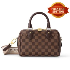 Prestige Edition – Louis Vuitton Speedy Bandoulière 20 Bag Damier Ebene Coated Canvas Brown 20Cm N40489