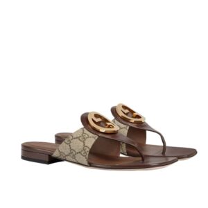 Gucci Blondie Thong Sandals Brown P00810550