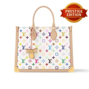 Prestige Edition – Louis Vuitton x Murakami OnTheGo MM Bag White 35Cm M13079