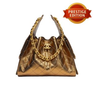 Prestige Edition – Chanel 25 Small Handbag Metallic Grained & Gold-Tone Metal Dark Gold 30Cm AS5293 B21060 U2158
