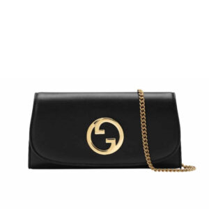 Gucci Blondie Continental Chain Wallet Black ‎21Cm 725215 UXX0G 1000