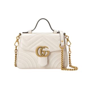 Gucci GG Marmont Mini Top Handle Bag White 20Cm 547260 DTDIT 9022