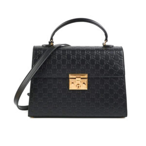 Gucci Padlock Medium Top Handle Bag Black 28Cm