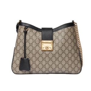 Gucci Padlock GG Medium Shoulder Bag Black 33Cm ‎795113 KHNKG 9769