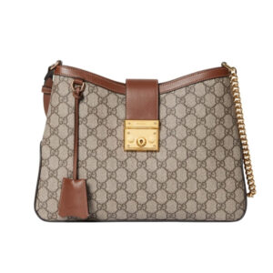 Gucci Padlock GG Medium Shoulder Bag Brown 33Cm ‎795113 KHNKG 8534