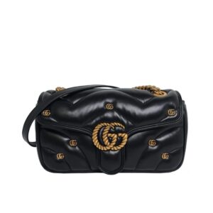 Gucci GG Marmont Small Shoulder Bag Black 26Cm 443497 AACPG 1000