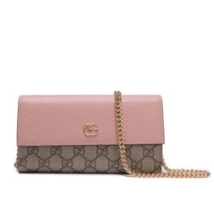 Gucci GG Marmont Bicolor Wallet On Chain Pink 19Cm 456116 17WAG 5788