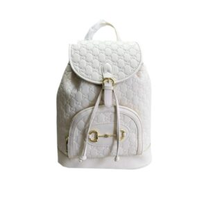 Gucci Horsebit 1955 Backpack Large All White 27Cm