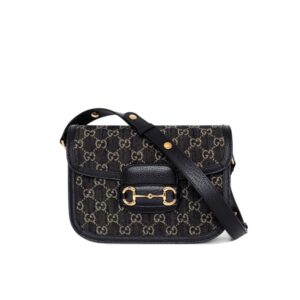 Gucci Horsebit 1955 Original GG Black And Ivory 25Cm 602204 UN3BG 1274