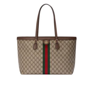 Gucci Ophidia Large Tote Bag Beige And Dark Brown GG Supreme 38Cm 631685 96IWB 8745