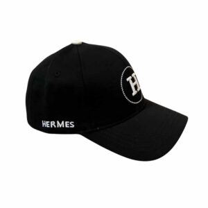 Hermes Baseball Cap Black H Logo