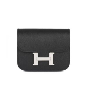 Hermes Constance Slim Wallet Noir 12Cm H082060CK89