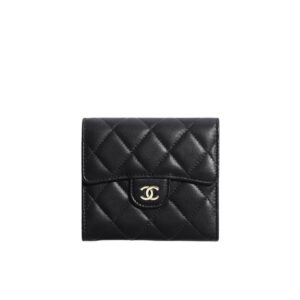 Chanel Classic Small Flap Wallet Black 12Cm AP0231 Y01295 C3906