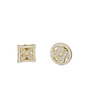 Louis Vuitton Idylle Blossom Stud Earrings Gold And Diamonds