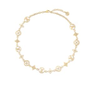 Louis Vuitton LV Lace Necklace Gold M01057