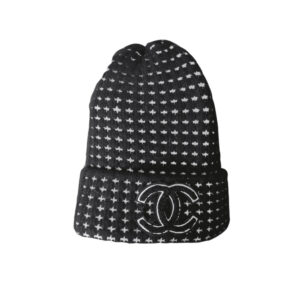 Chanel CC Wool Beanie Black