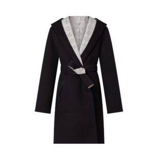 Louis Vuitton Reversible Mahina Monogram Wrap Coat Black