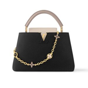 Louis Vuitton Capucines Black And Grey 27Cm M20708