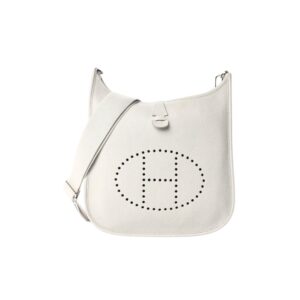 Hermes Evelyne 29 Clemence White 25cm
