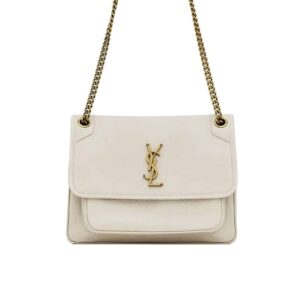 Saint Laurent Niki Vintage Medium In Grained White 28Cm 633178Aacyt9207