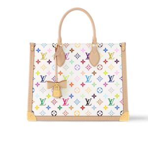 Louis Vuitton X Murakami Onthego MM Monogram White 35Cm M13079
