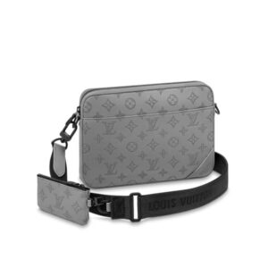Louis Vuitton Duo Messenger Monogram Shadow Anthracite Gray 26Cm LV M46104