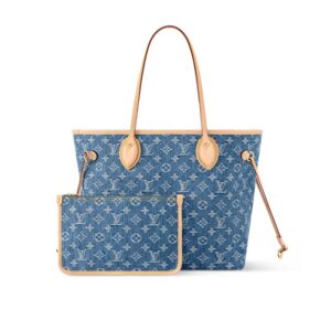 Louis Vuitton Neverfull MM Bag Denim Blue 31Cm M13192
