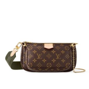 Louis Vuitton Multi Pochette Accessoires Monogram  Khaki 24cm M44813