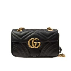 Gucci GG Marmont Matelassé Mini Bag Black 22Cm 446744 DTDIT 1000