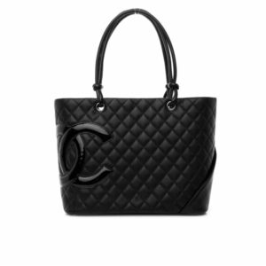 Chanel Cambon Line Large Tote Bag In Black 41Cm A25169