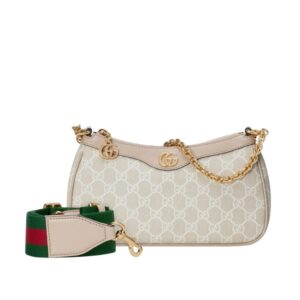 Gucci Ophidia Small Shoulder Bag Beige And White 25Cm 735132 UULAG 9682