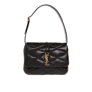 Saint Laurent Le 57 Quilted Leather Shoulder Bag Black 21Cm 698567AAAO01000