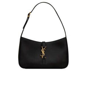 Saint Laurent Le 5 À 7 Hobo Bag In Smooth Black Gold 23Cm 6572282R20W1000