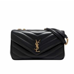 Saint Laurent Loulou Medium Chain Bag Black 29Cm 801439AAEAX1000
