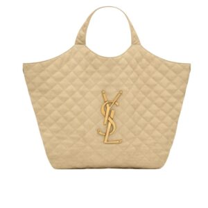 Saint Laurent Icare Maxi Shopping Bag In Quilted Beige 50Cm 698651AABR89748